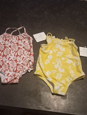 2 BNWT Starting Out Floral 1 Piece. Sz 12M